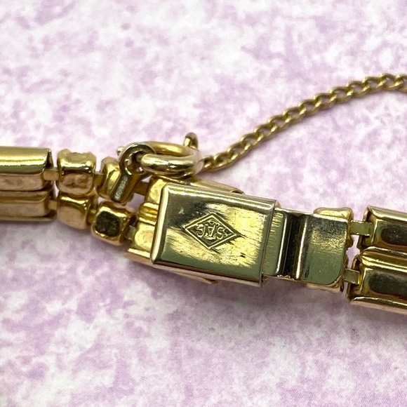 SARAH COVENTRY SAC Gold & Rhinestone Vintage Bracelet - Picture 7 of 10